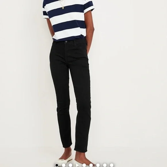 Old Navy High-Waisted Wow Straight Jeans Black - Picture 1 of 4